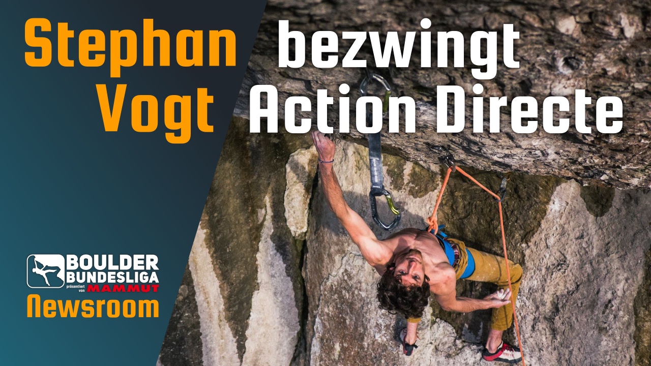 Stephan Vogt klettert »Action Directe«