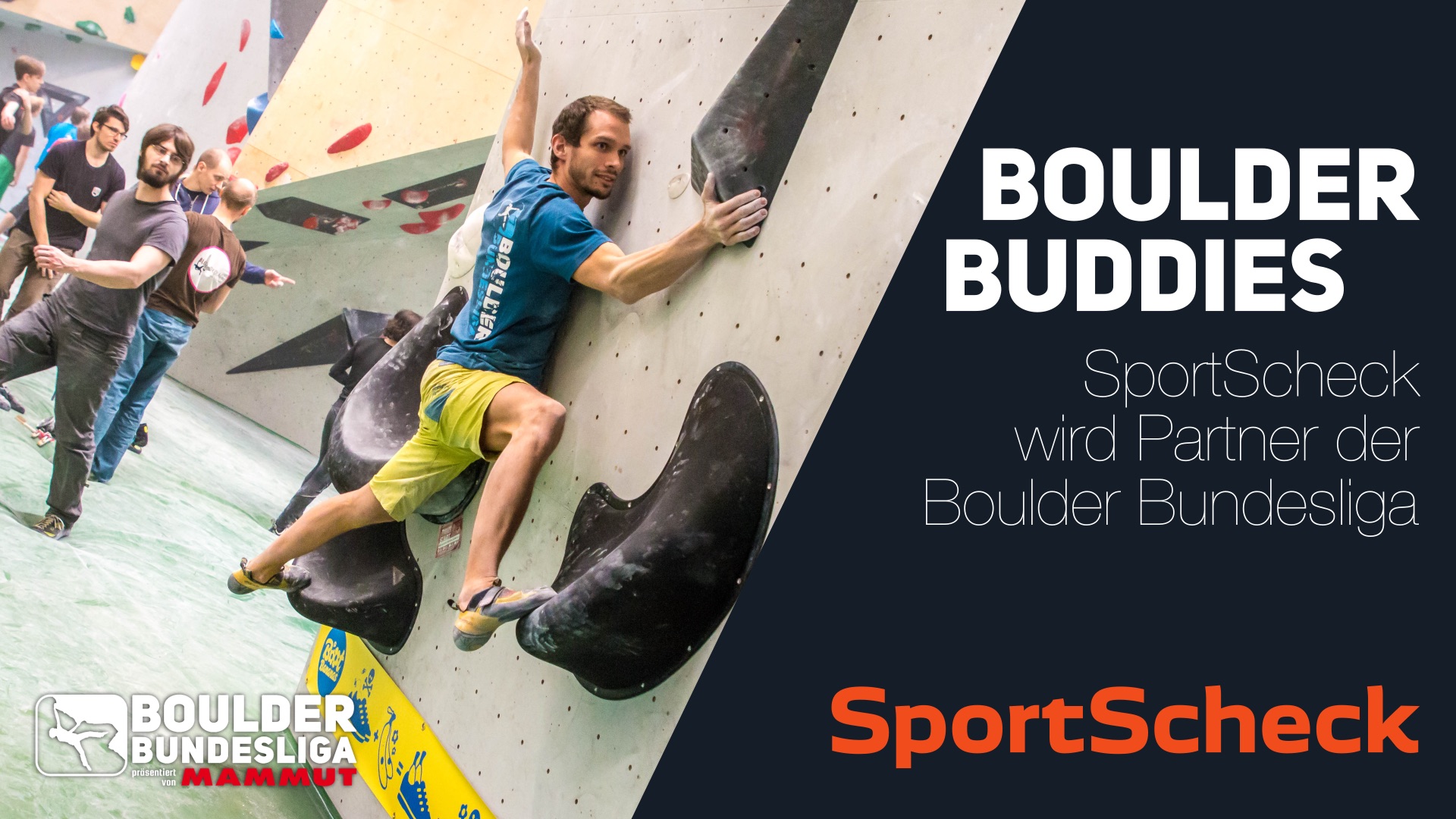 Boulder Buddies: SportScheck neuer Partner der Boulder Bundesliga