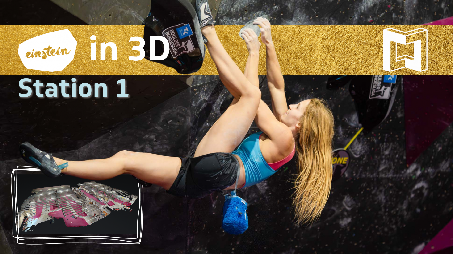 Die Einstein Boulderhalle Düsseldorf in 3D
